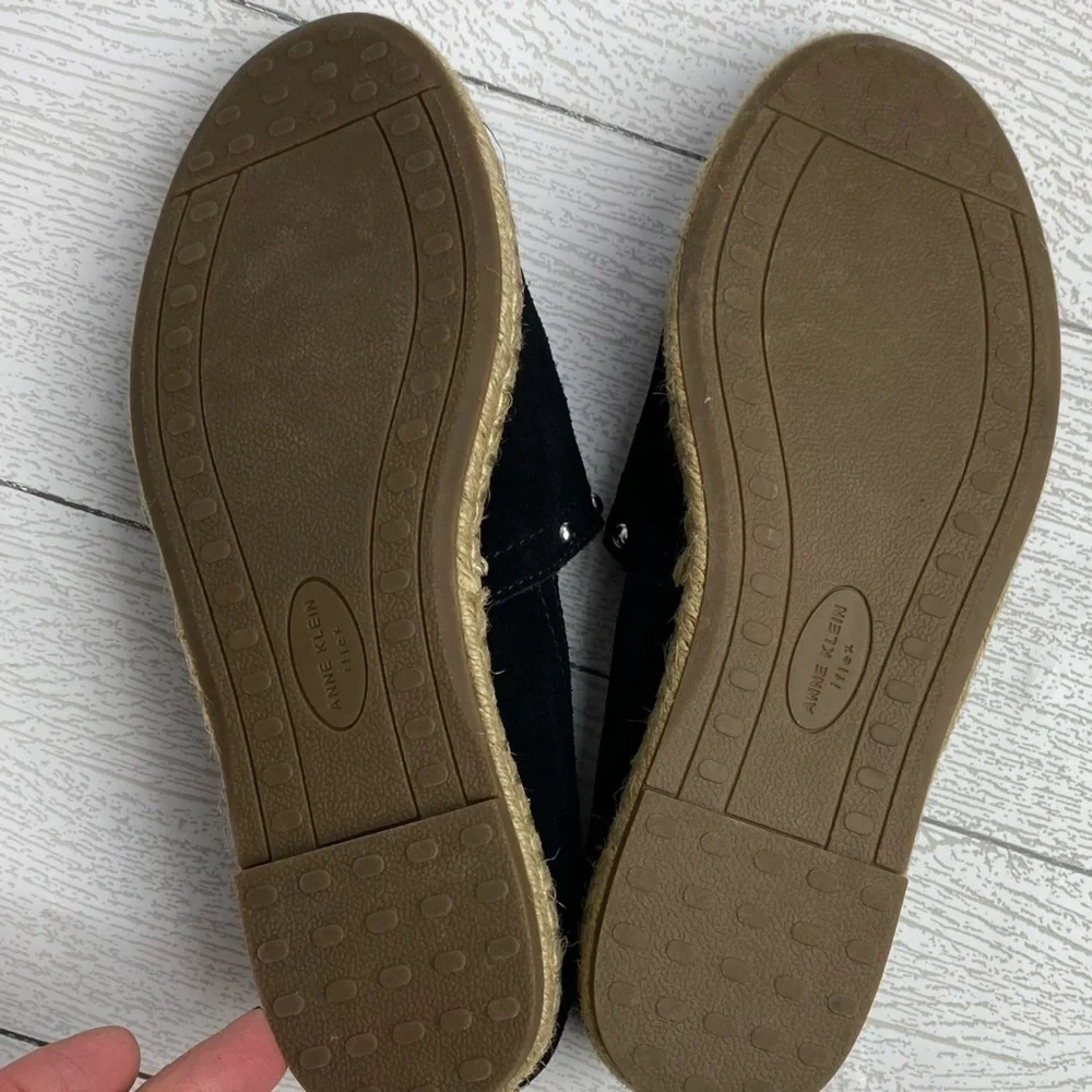 Anne Klein Black Kaylie Espadrilles size 6.5